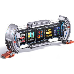 Divoom Times Gate - Reloj despertador digital | Reloj despertador con diseño cyberpunk