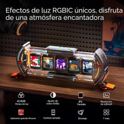 Divoom Times Gate - Reloj despertador digital | Reloj despertador con diseño cyberpunk