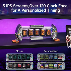 Divoom Times Gate - Reloj despertador digital | Reloj despertador con diseño cyberpunk