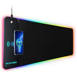 Alfombrilla de mouse RGB con carga inalambrica | Alfombrilla de mouse RGB con carga inalambrica