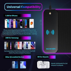 Alfombrilla de mouse RGB con carga inalambrica | Alfombrilla de mouse RGB con carga inalambrica