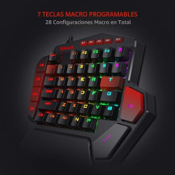 Redragon K585 DITI - Teclado mecánico |42 teclas tipo C teclado profesional para juegos
