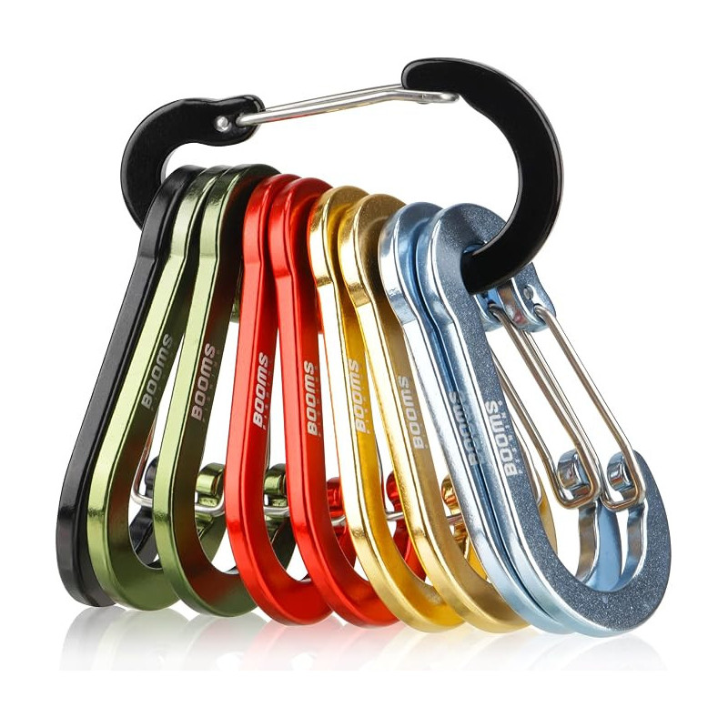 Booms Fishing CC5 - Clips de mosquetón multiusos | Mosquetones multiuso para actividades al aire libre