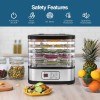 OSTBA Food Dehydrator Machine Adjustable Temperature & 72H Timer, 5-Tray Dehydrators for Food and Jerky, Fruit, Dog Treats,