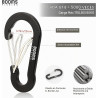 Booms Fishing CC5 - Clips de mosquetón multiusos | Mosquetones multiuso para actividades al aire libre