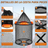 Cesta de pesca flotante plegable | Cestas flotantes para pesca ligeras y plegables