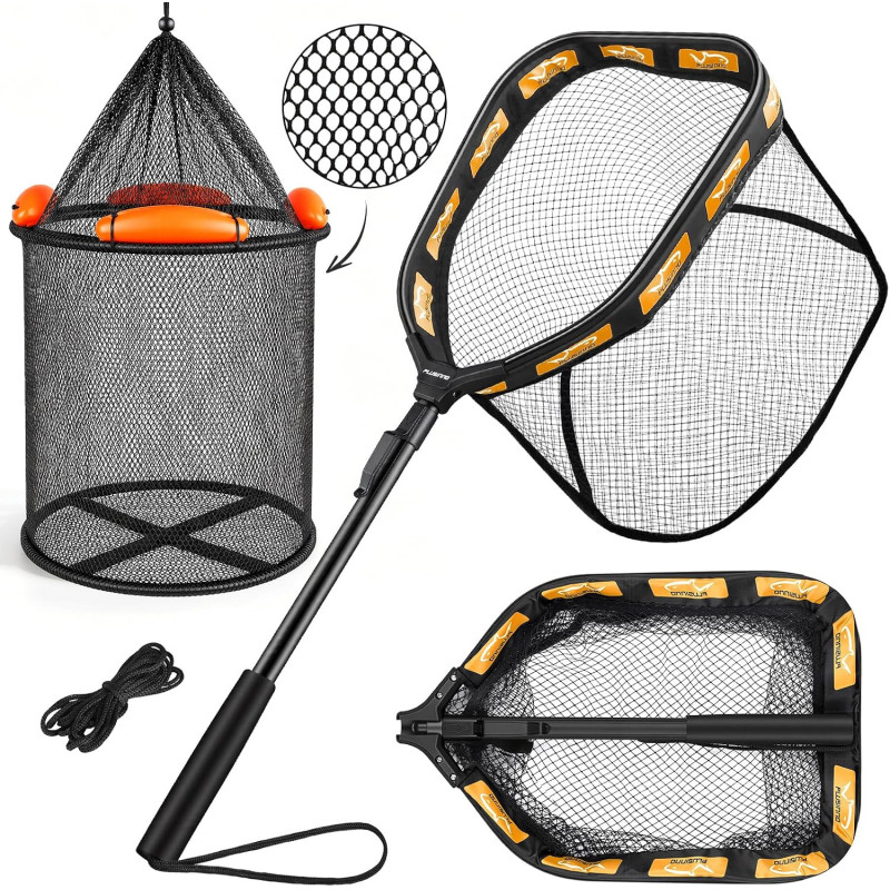 Cesta de pesca flotante plegable | Cestas flotantes para pesca ligeras y plegables