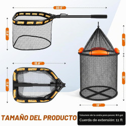 Cesta de pesca flotante plegable | Cestas flotantes para pesca ligeras y plegables