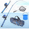 CODEK Juego de caña de pescar para niños | Juego de cañas de pesca ideales para niños