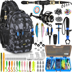 PLUSINNO Mochila de pesca  | Mochila de pesca con equipo completo