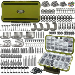 Kit de accesorios de pesca | Kit de anzuelos y pesas de pesca