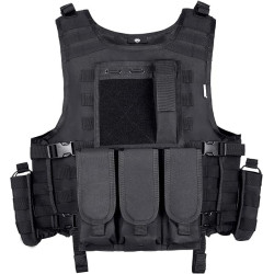 MGFLASHFORCE Chaleco táctico Airsoft | Chaleco ajustable modular de paintball