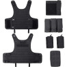 MGFLASHFORCE Chaleco táctico Airsoft | Chaleco ajustable modular de paintball