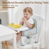 BabyBond - Asiento elevador de viaje para bebé con doble bandeja, silla de bebé portátil mejorada para niños pequeños, asiento