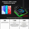 Soporte para auriculares con cargador inalámbrico | Soporte de auriculares con carga inalambrica o con cable para accesorios