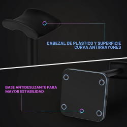 Soporte para auriculares con cargador inalámbrico | Soporte de auriculares con carga inalambrica o con cable para accesorios