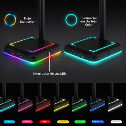 Soporte para auriculares con cargador inalámbrico | Soporte de auriculares con carga inalambrica o con cable para accesorios
