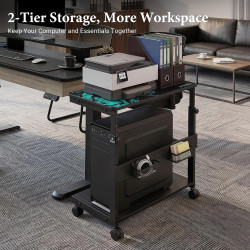 EUREKA ERGONOMIC Carrito de computadora | Carrito para torres de compuadora