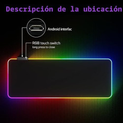 Alfombrilla de ratón RGB LED |Alfombrilla de raton con lluces RGB