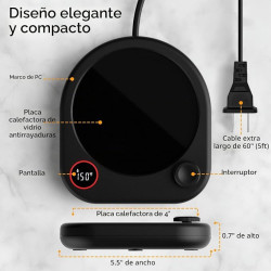 Calentador de taza de café para escritorio |Calentador de tazas de cafe para escritorio con temperatura ajustable