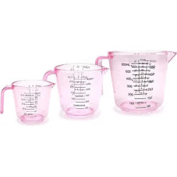 Juego de vasos medidores de plástico