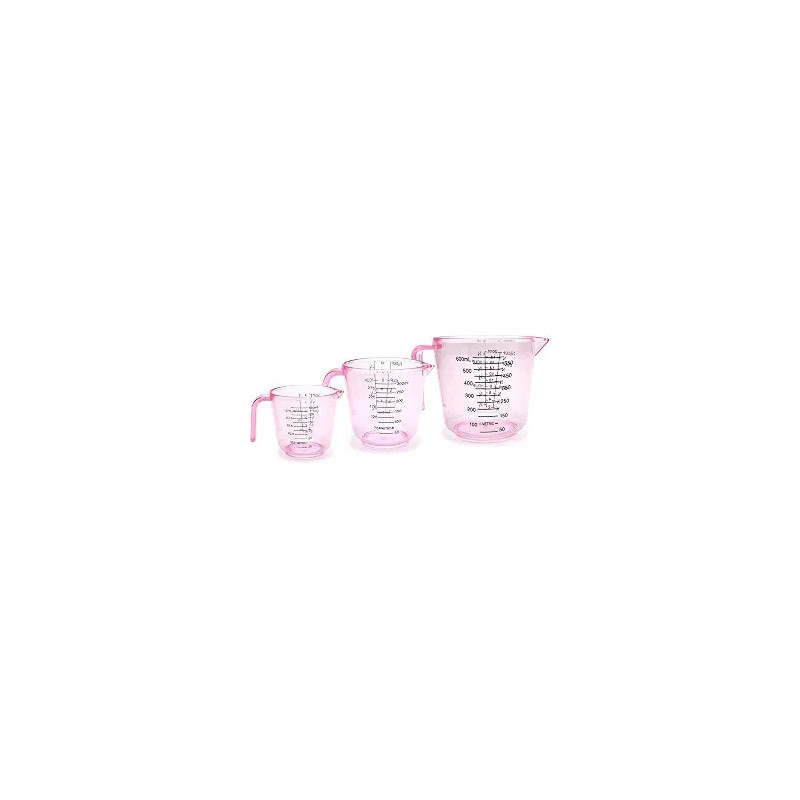 Juego de vasos medidores de plástico