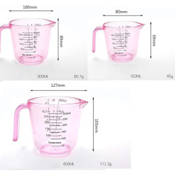 Juego de vasos medidores de plástico