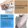 GORILLA GRIP Abrelatas manual de acero inoxidable resistente con borde liso y abrebotellas
