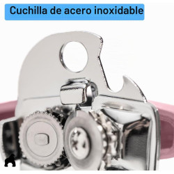 GORILLA GRIP Abrelatas manual de acero inoxidable resistente con borde liso y abrebotellas