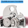 GORILLA GRIP Abrelatas manual de acero inoxidable resistente con borde liso y abrebotellas