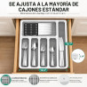 Juego de cubiertos de acero inoxidable de 49 piezas con organizador de cubiertos