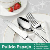 Juego de cubiertos de acero inoxidable de 49 piezas con organizador de cubiertos
