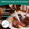 Juego de cubiertos de acero inoxidable de 49 piezas con organizador de cubiertos