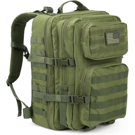 REEBOW GEAR Mochila táctica militar grande del ejército 3 días paquete de asalto Molle Bag Mochilas, Gris, Táctica