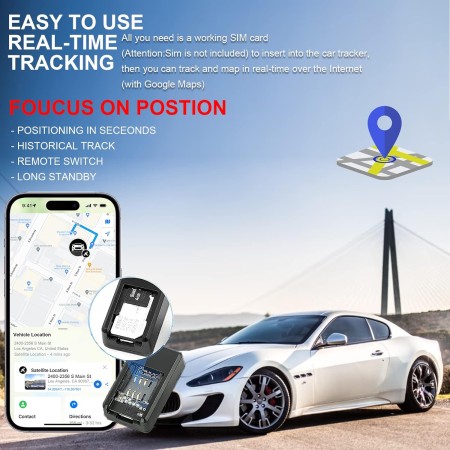 Rastreador GPS para vehículos, mini dispositivo de seguimiento GPS magnético en tiempo real, cobertura global completa para
