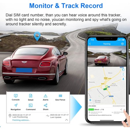 Rastreador GPS para vehículos, mini dispositivo de seguimiento GPS magnético en tiempo real, cobertura global completa para