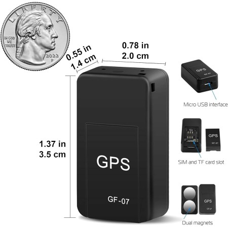 Rastreador GPS para vehículos, mini dispositivo de seguimiento GPS magnético en tiempo real, cobertura global completa para