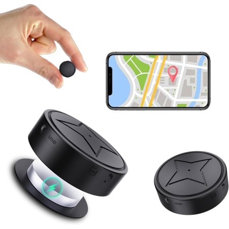 Rastreador GPS para vehículos, sin suscripción, rastreador magnético fuerte GPS antipérdida, localizador GPS más pequeño en