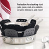 All-Clad Juego de protectores de ollas | Protectores antideslizantes para ollas