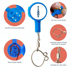 HOOK-EZE Herramienta para atar nudos de pesca | Proteccion y almacenamiento para ganchos de pesca