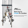 PLUSINNO Soporte vertical para caña de pescar | Soporte de pared para guardar cañas de pesca