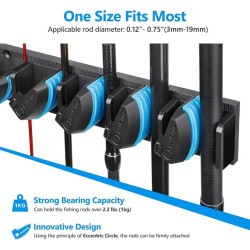 PLUSINNO Soporte vertical para caña de pescar | Soporte de pared para guardar cañas de pesca