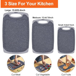 KIMIUP Tabla de cortar de cocina (juego de 3)