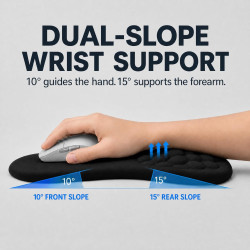 Alfombrilla de mouse ergonómica | Alfombrilla para mouse con reposamuñecas y viscoelastica