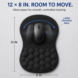 Alfombrilla de mouse ergonómica | Alfombrilla para mouse con reposamuñecas y viscoelastica