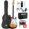 Donner DST-102 - Kit de guitarra eléctrica de 39 pulgadas, con amplificador, bolsa, capo, correa, cuerda, sintonizador, cable,