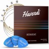 HAVENDI® Cuerdas de acero de calidad Sonido brillante para guitarra acústica revestida con bronce fósforo (juego de 6 cuerdas)