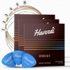 HAVENDI® Cuerdas de acero de calidad Sonido brillante para guitarra acústica revestida con bronce fósforo (juego de 6 cuerdas)