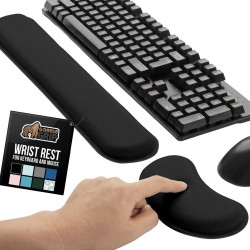 GORILLA GRIP Reposamuñecas | Reposamuñecas de escritorio con memory foam