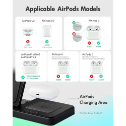 Estación de carga inalámbrica para iPhone | Estacion de carga para celular, watch y airbuds